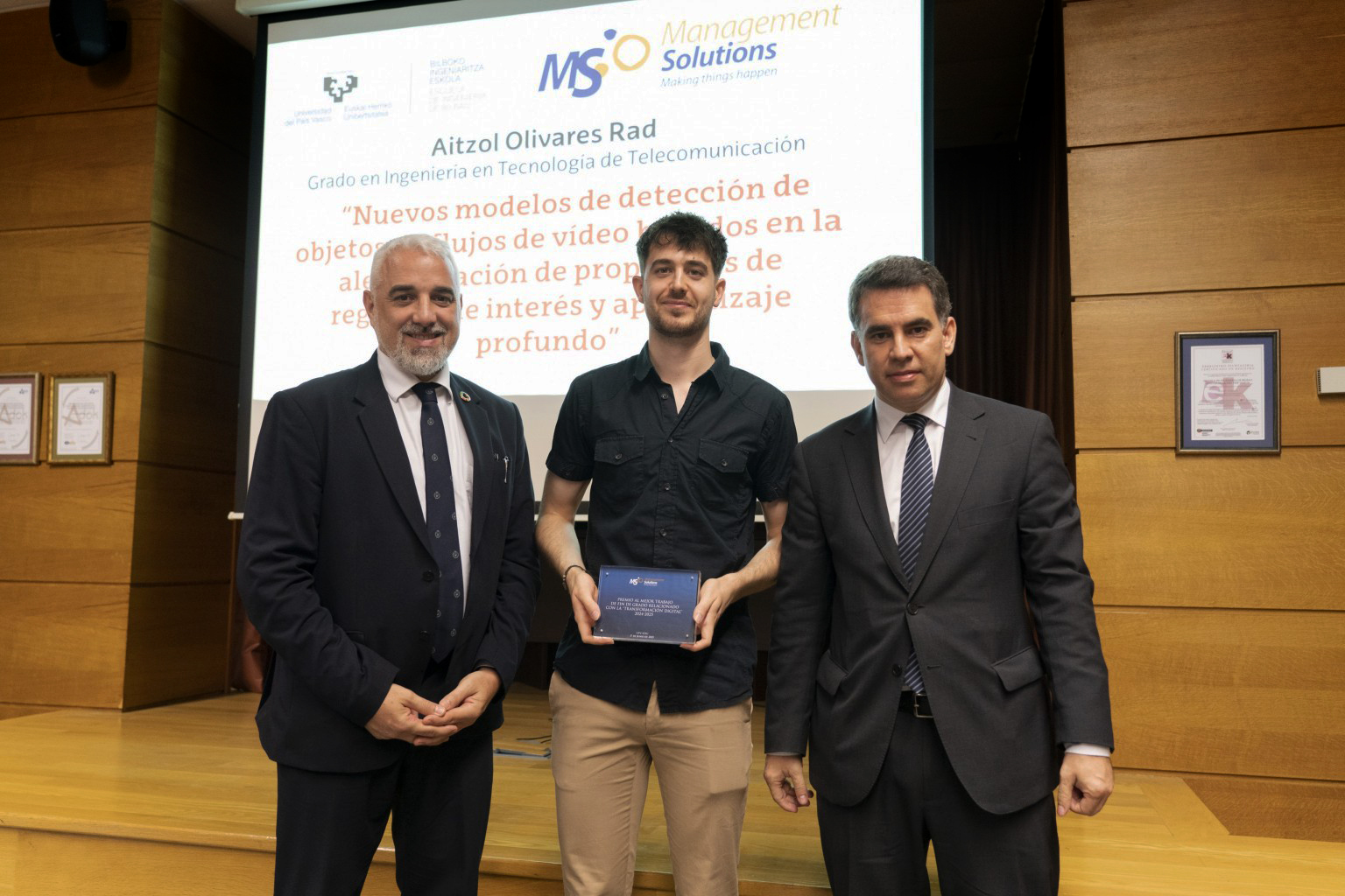 Premio al mejor TFG de la Escuela de Ingeniería de Bilbao de la UPV