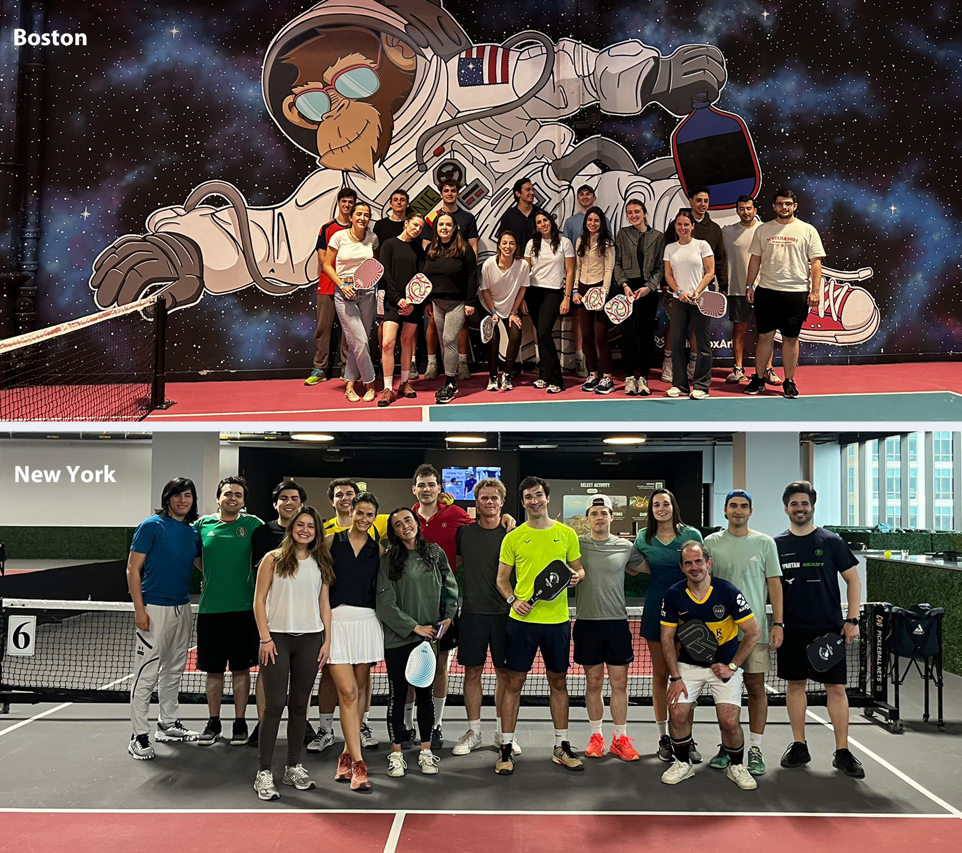 Torneos de pickleball en Boston y Nueva York