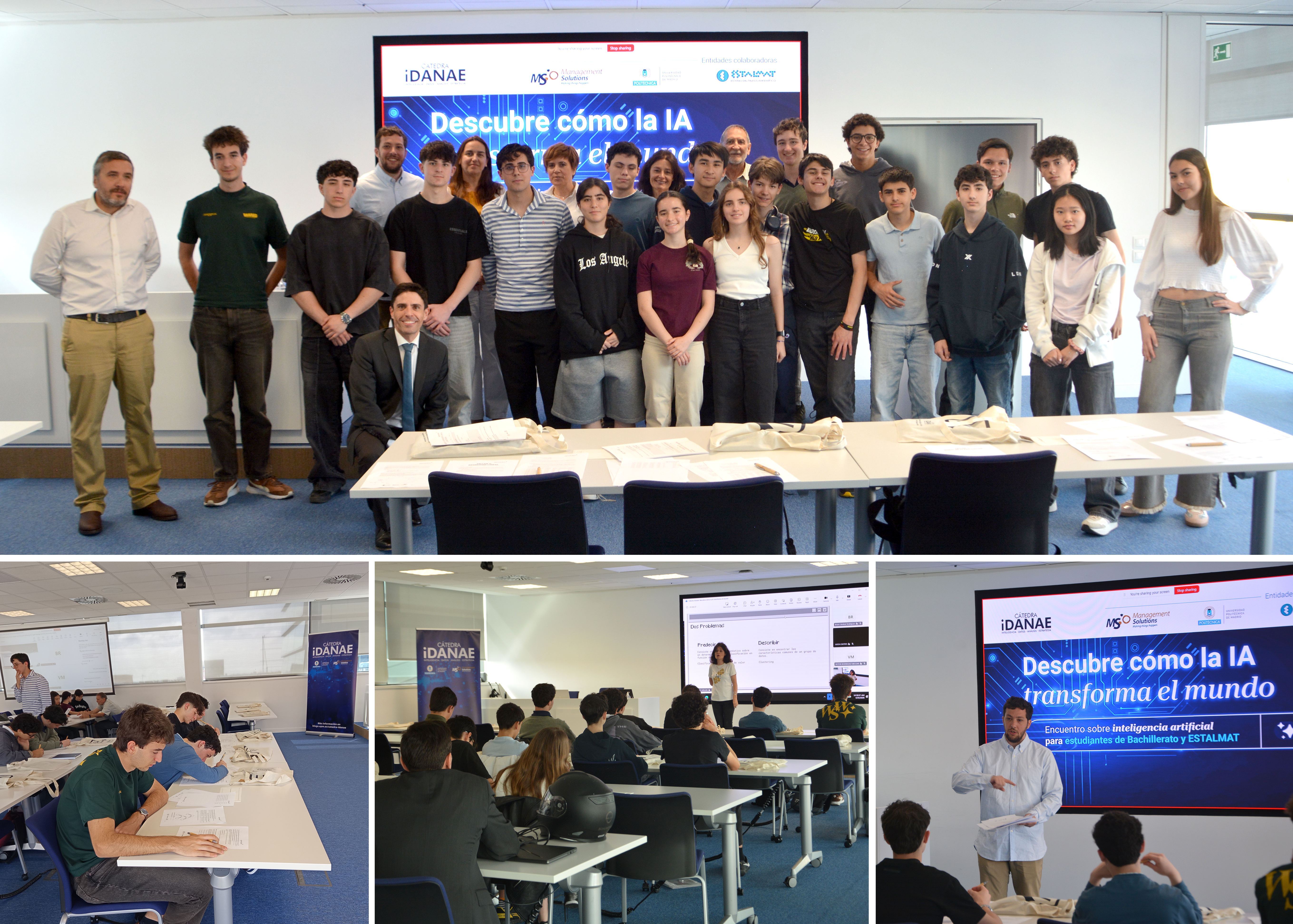 Encuentro sobre IA para estudiantes de bachillerato y ESTALMAT en las oficinas de Management Solutions