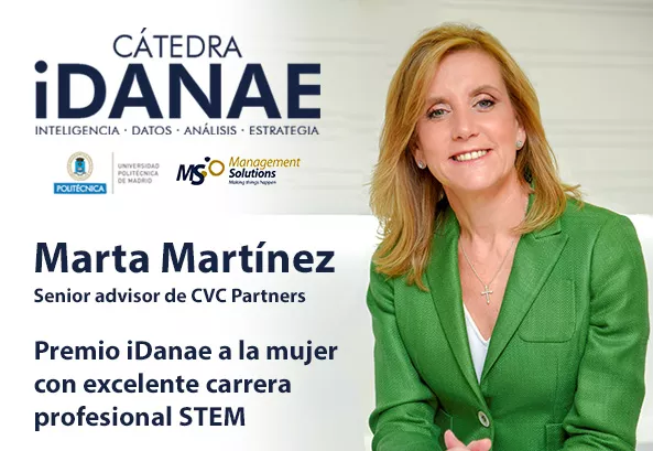 Marta Martínez, awrded the iDanae prize for women with an excellent STEM career
