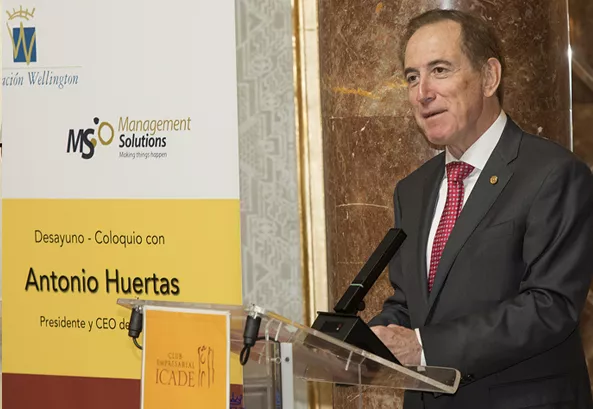 Management Solutions co-sponsors a breakfast discussion with Mr. Antonio Huertas