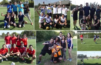 Campeonato de fútbol mixto en la oficina de Chile 