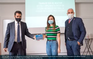 Prize to the best Master´s degree final project at the Bilbao School of Engineering Prize to the best Master´s degree final project at the Bilbao School of Engineering